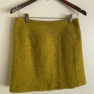Chartreuse mini skirt, Size 14